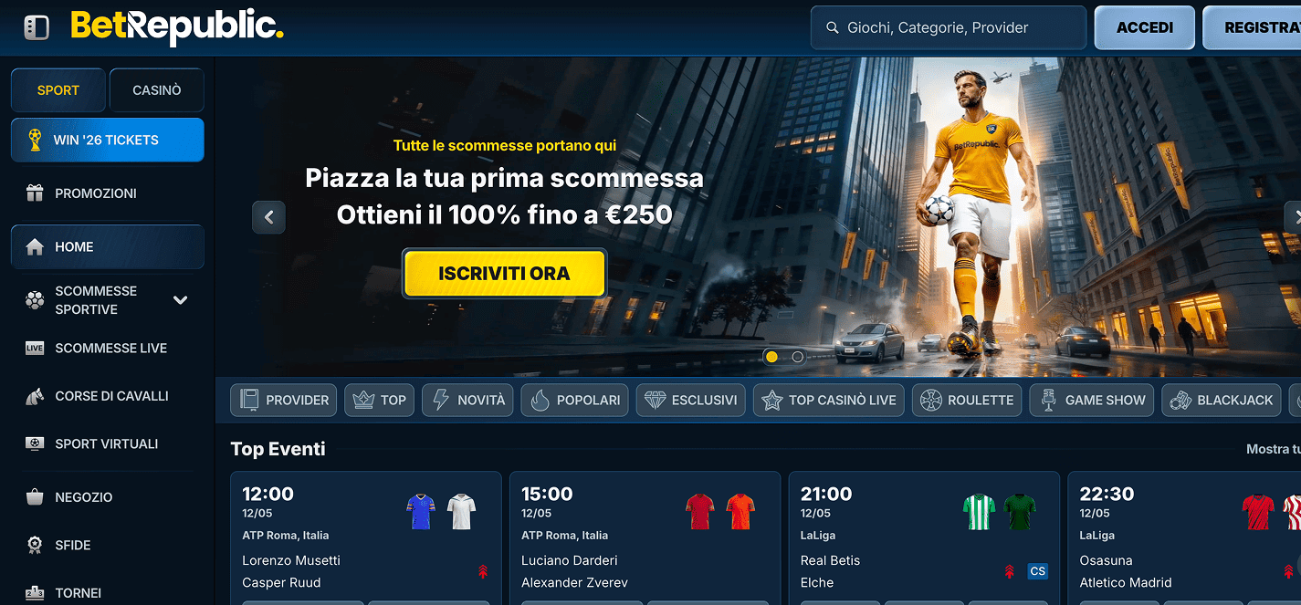 BetRepublic Casino non AAMS